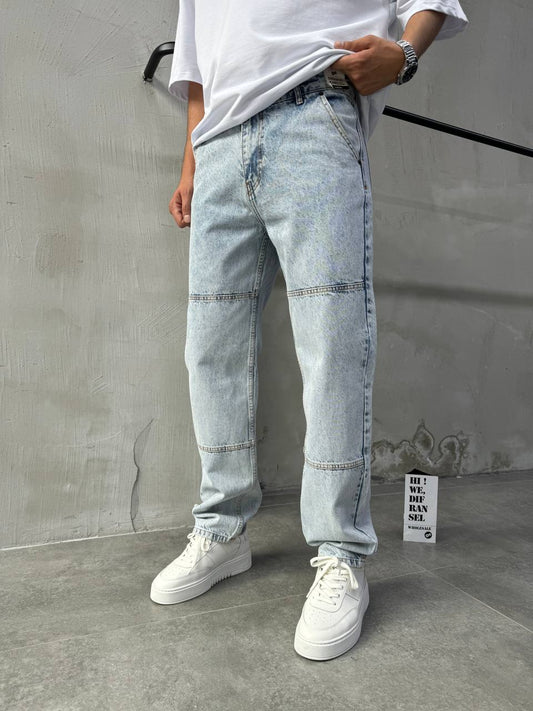 LIGHT BLUE WASHED BAGGY JEAN